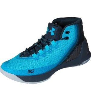 Under Armour Curry Mid Peacock Blue Shoes 1269279-458 Size 11